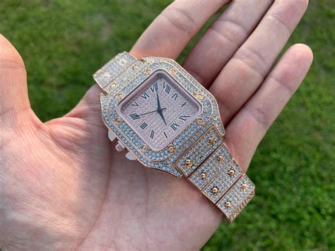 fake fully iced out watch|watch iced out in peridot.